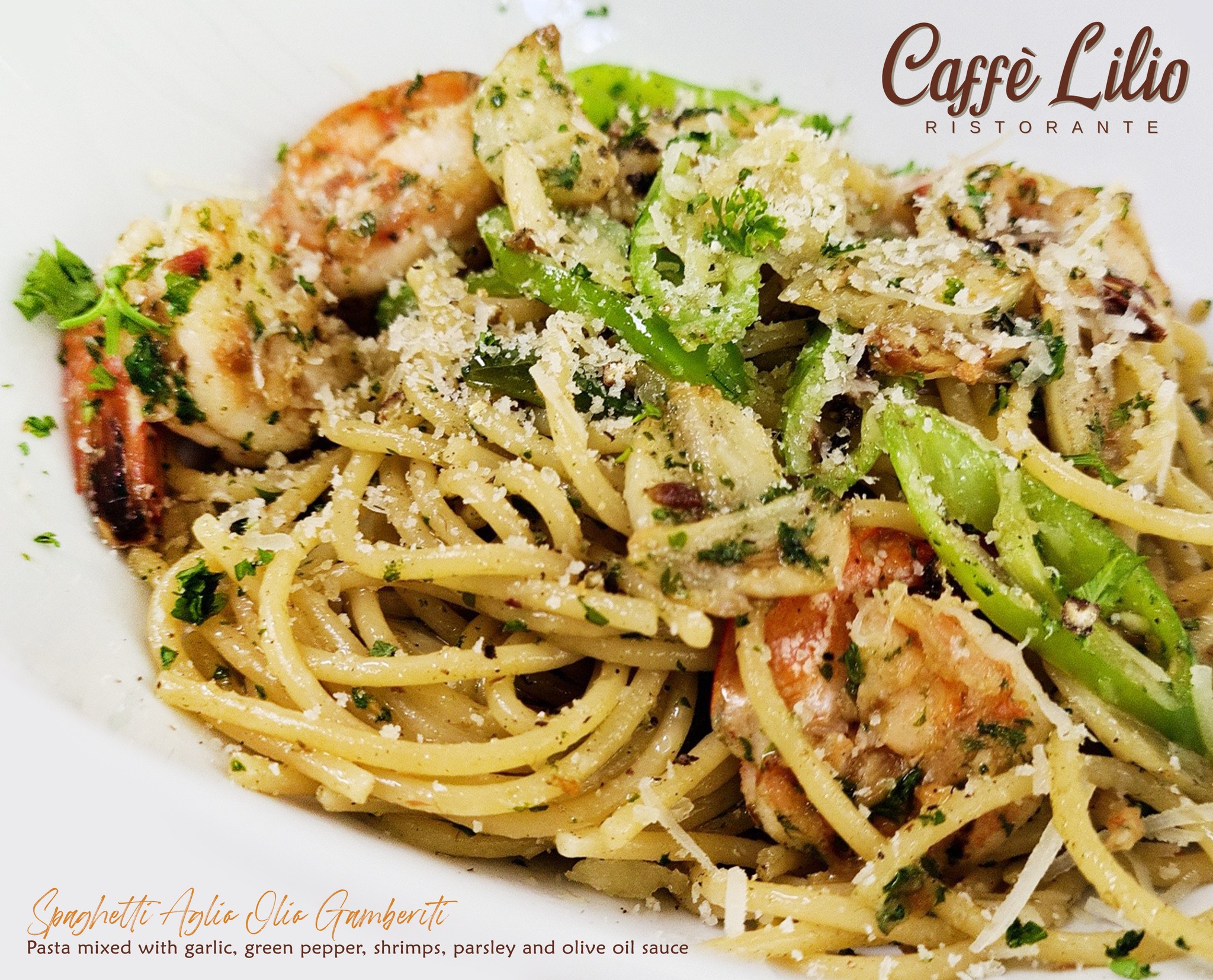 Spaghetti Aglio Olio Gamberett